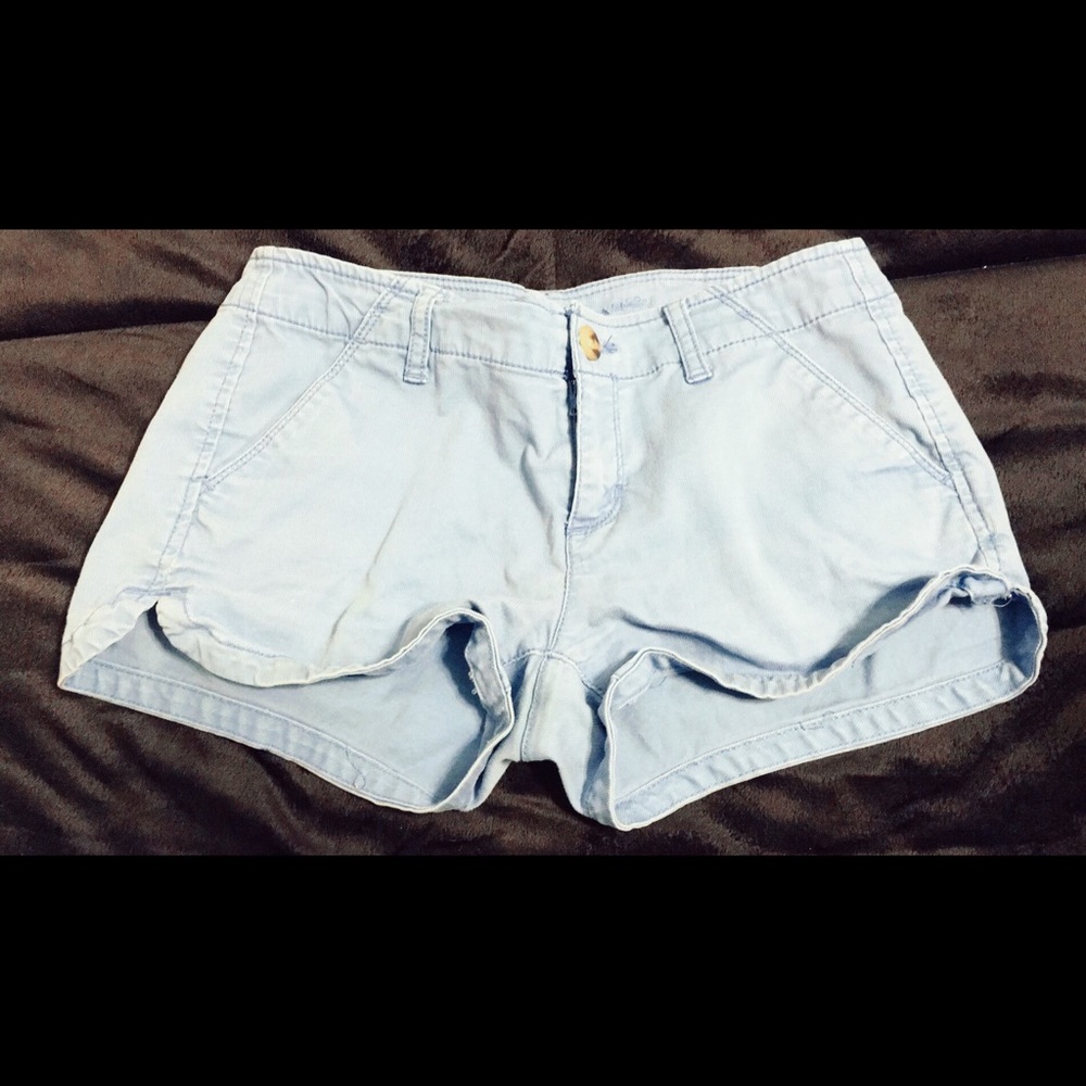 blue shorts